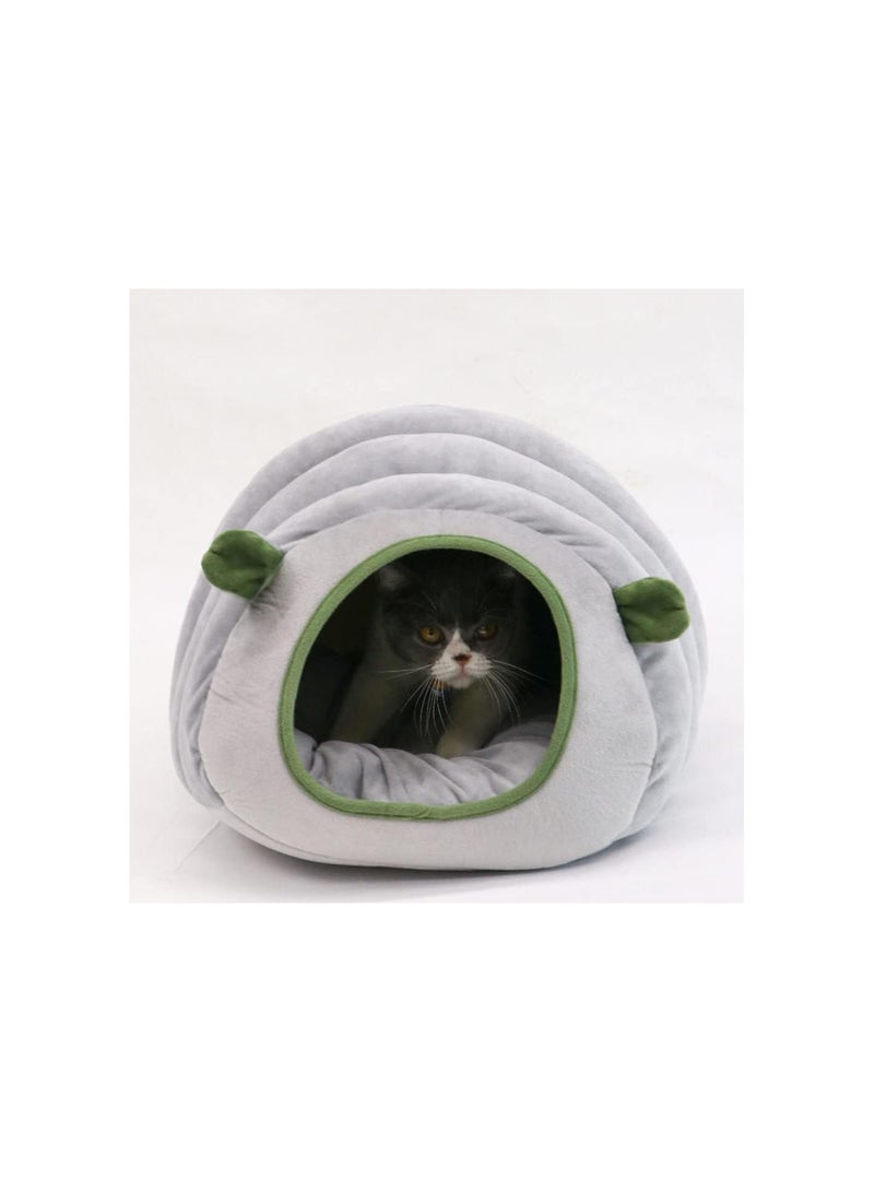 GGOOT Plush Cat Cave Bed Tent: Warm Pet Tent Small Pet Winter Nest House Hut Cage Portable Sleeping Bag for Indoors Cats Puppy Small Animals - Image 4