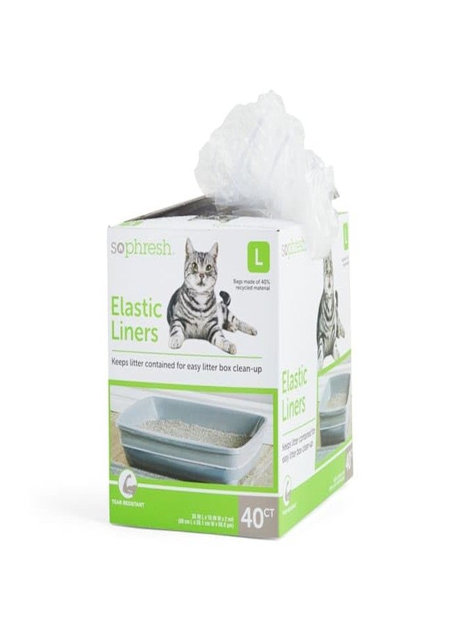 So Phresh Elastic Cat Litter Box Liners 36" L X 14" W Count of 40 - Image 3
