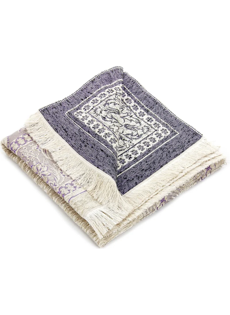 İhvan Ihvan Mihrap Chenille Luxury Prayer Rug Purple