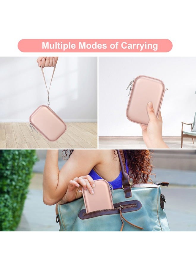 Canboc Hard Case for Canon Ivy 2/Canon Ivy/Canon Ivy CLIQ+2 CLIQ 2 CLIQ+ Mini Photo Printer Mobile Wireless Bluetooth Instant Camera Printer, Mesh Bag fit Photo Paper and Cable, Rose Gold - Image 4