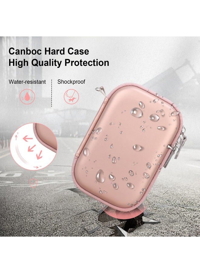 Canboc Hard Case for Canon Ivy 2/Canon Ivy/Canon Ivy CLIQ+2 CLIQ 2 CLIQ+ Mini Photo Printer Mobile Wireless Bluetooth Instant Camera Printer, Mesh Bag fit Photo Paper and Cable, Rose Gold - Image 5
