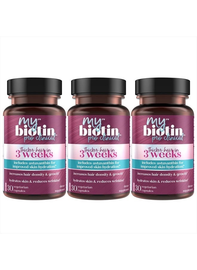 Purity Products - MyBiotin ProClinical - 3 Month Supply – Thicker Hair in 3 Weeks & Fights Wrinkles - MB40X Patented Biotin Matrix w/Astaxanthin - 40X More Soluble vs Ordinary Biotin - 90 Caps - Image 1