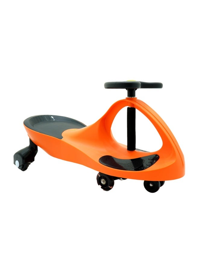Amsham Toys Baby Swing Car 360° For Kids With LED Wheels - Orange - Image 1