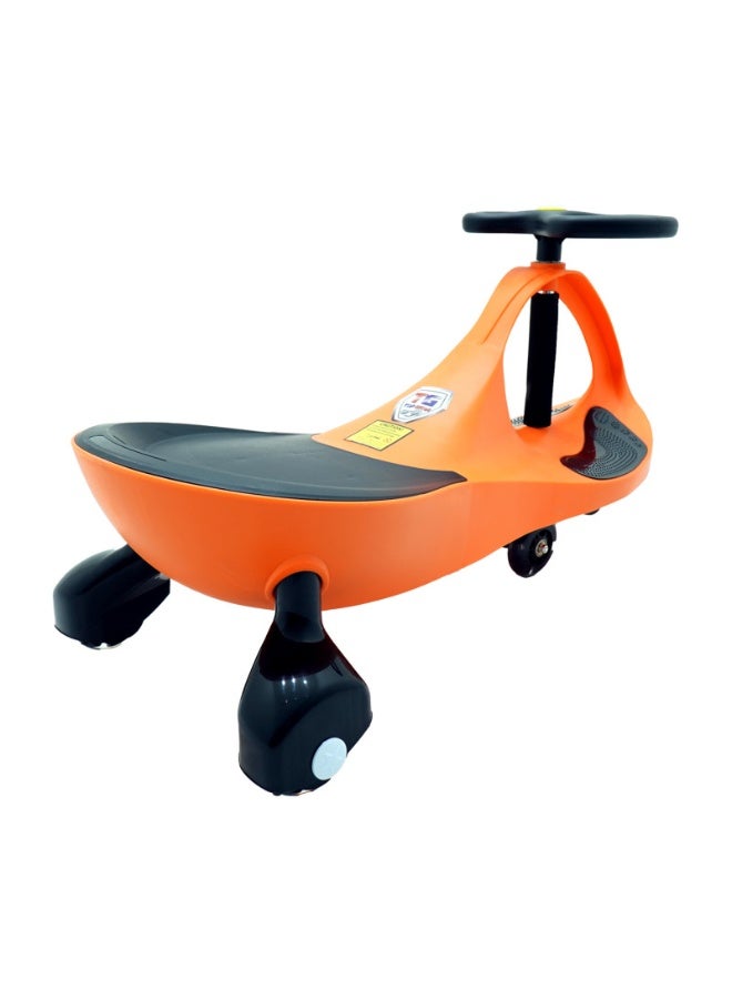 Amsham Toys Baby Swing Car 360° For Kids With LED Wheels - Orange - Image 2