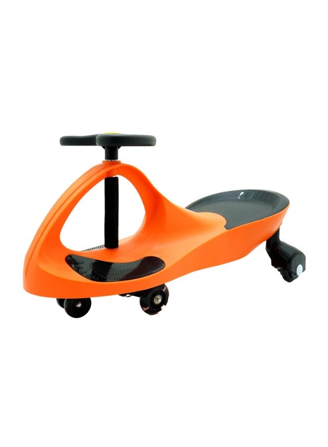 Amsham Toys Baby Swing Car 360° For Kids With LED Wheels - Orange - Image 3