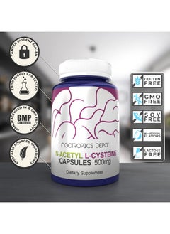 Nootropics Depot Nootropics Depot N-Acetyl L-Cysteine Capsules | 500mg | NAC | 60 Count | Supports Healthy Liver Function | Cellular Health | Glutathione Levels | Healthy Oxidation Levels  - Image 4
