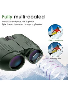 Generic Rodcirant Binoculars 20 x 25 for Adults and Kids, High Power Easy Focus Binoculars with Low Light Vision, Compact Binoculars for Bird Watching and Travel (Green)  - Image 3