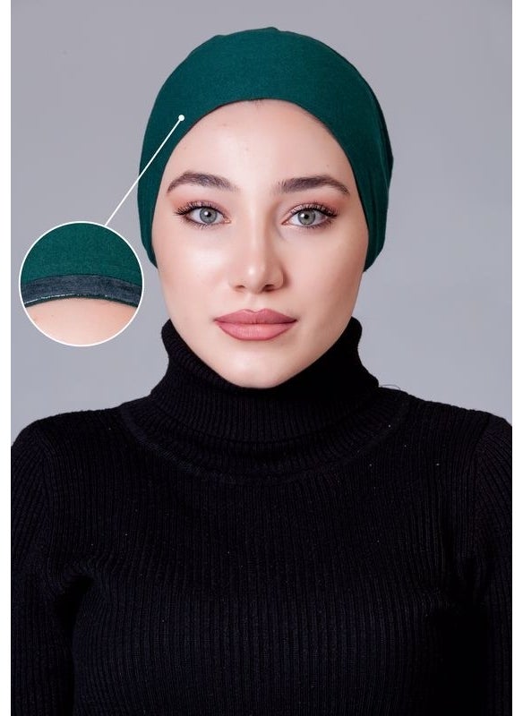 Nanak Green Lycra Non-Slip Bonnet  - Image 1