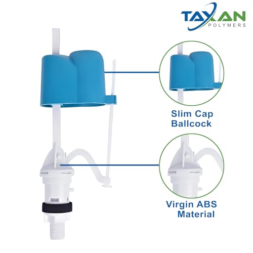 TAXAN POLYMERS TAXAN Toilet Flush Tank Inlet Valve | Universal Adjustable Ballcock for One-Piece | Heavy Duty Virgin ABS Material | Adjustable 7-12 Inch | 2 Pis Slim Ball cock pack - Image 5