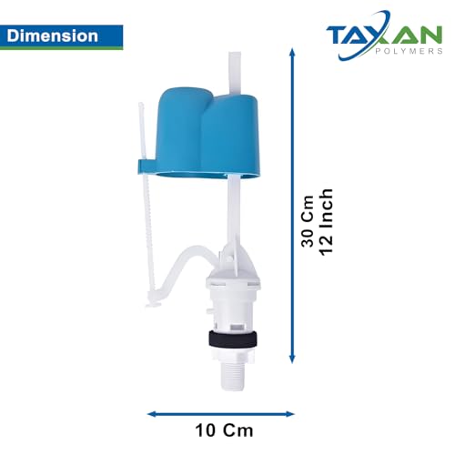 TAXAN POLYMERS TAXAN Toilet Flush Tank Inlet Valve | Universal Adjustable Ballcock for One-Piece | Heavy Duty Virgin ABS Material | Adjustable 7-12 Inch | 2 Pis Slim Ball cock pack - Image 3