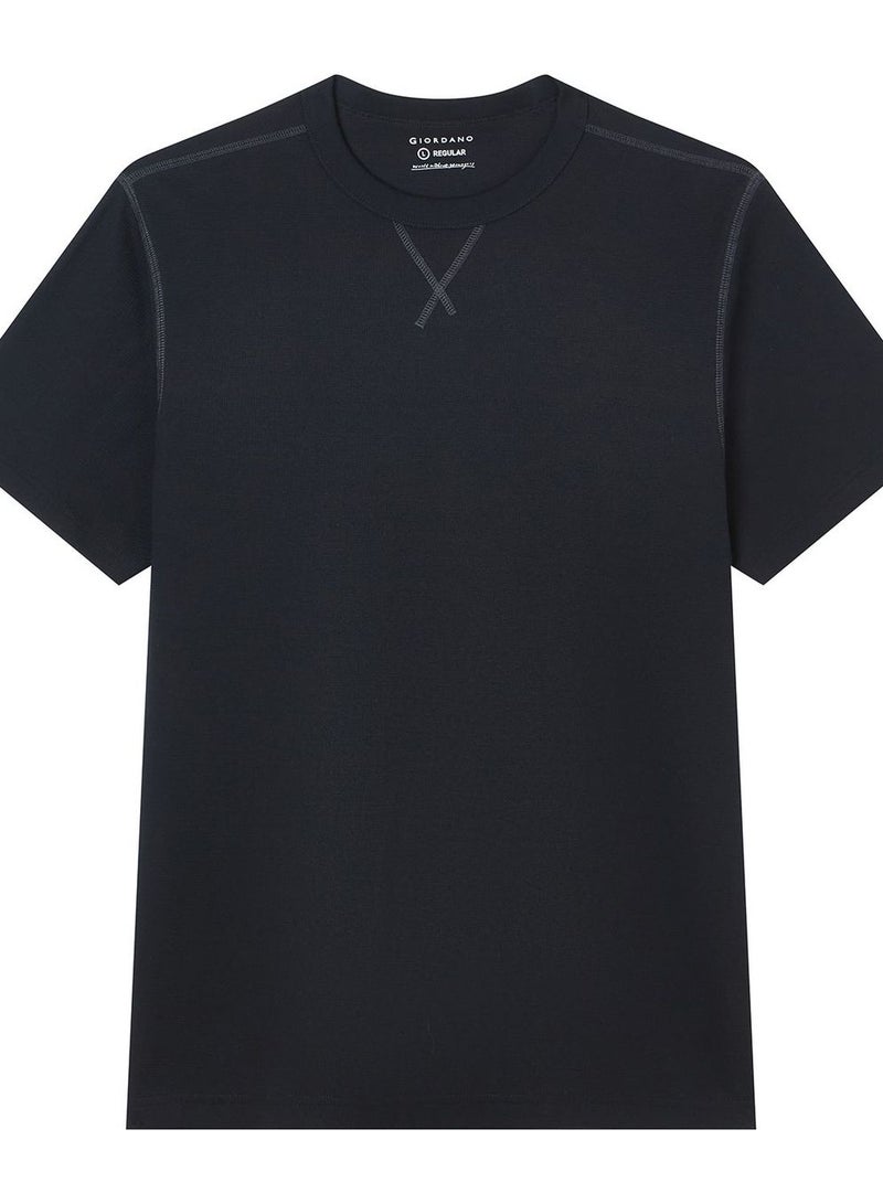 GIORDANO Men’s Regular Fit Stretch Waffle Tee - Image 3