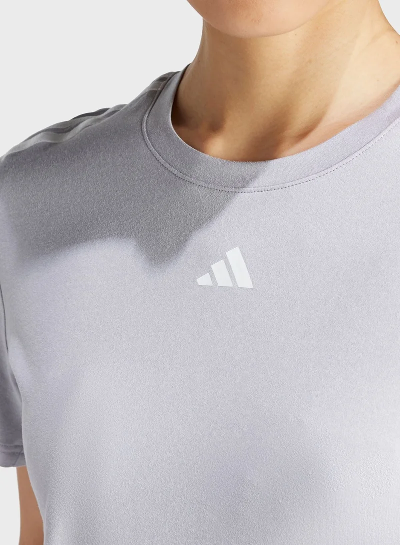 adidas تيشيرت إيروريدي أساسي مزين بـ 3 خطوط