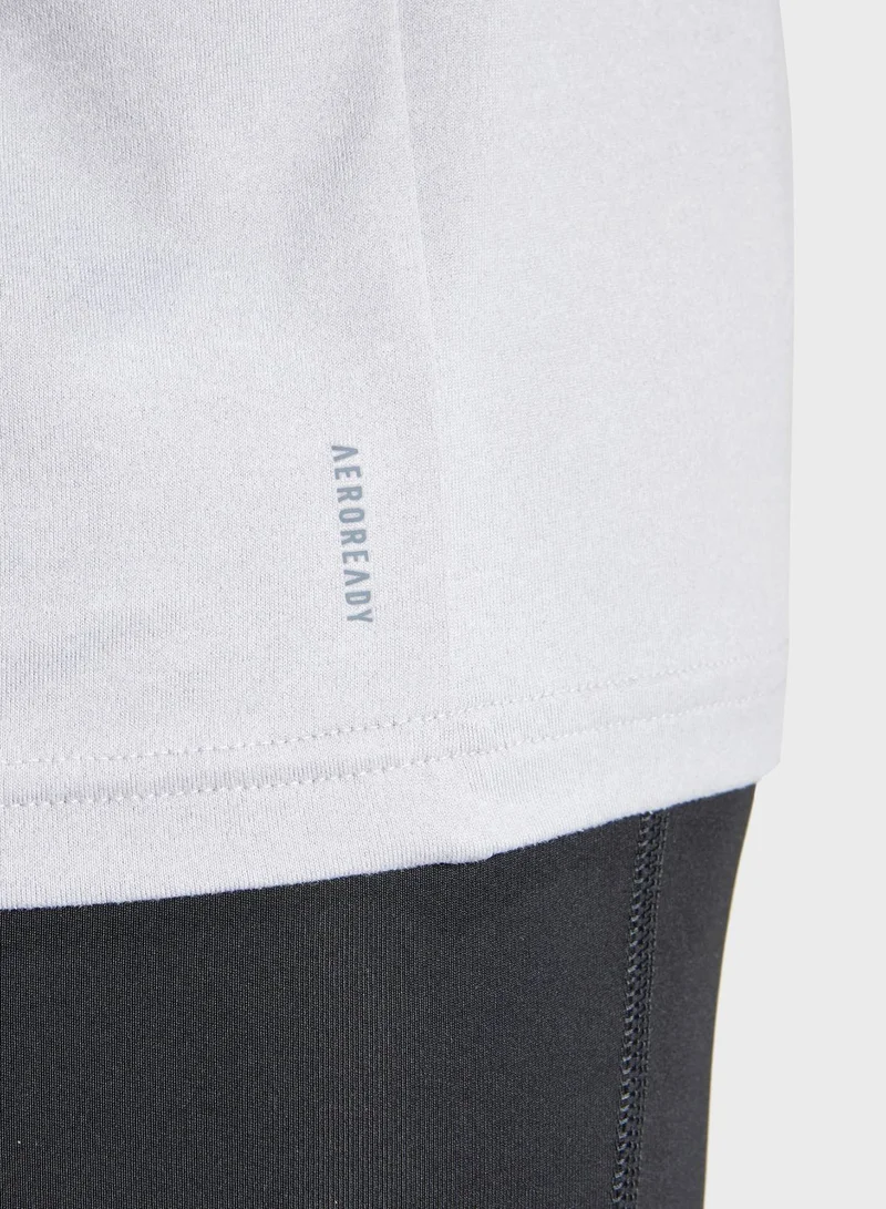 adidas تيشيرت إيروريدي أساسي مزين بـ 3 خطوط