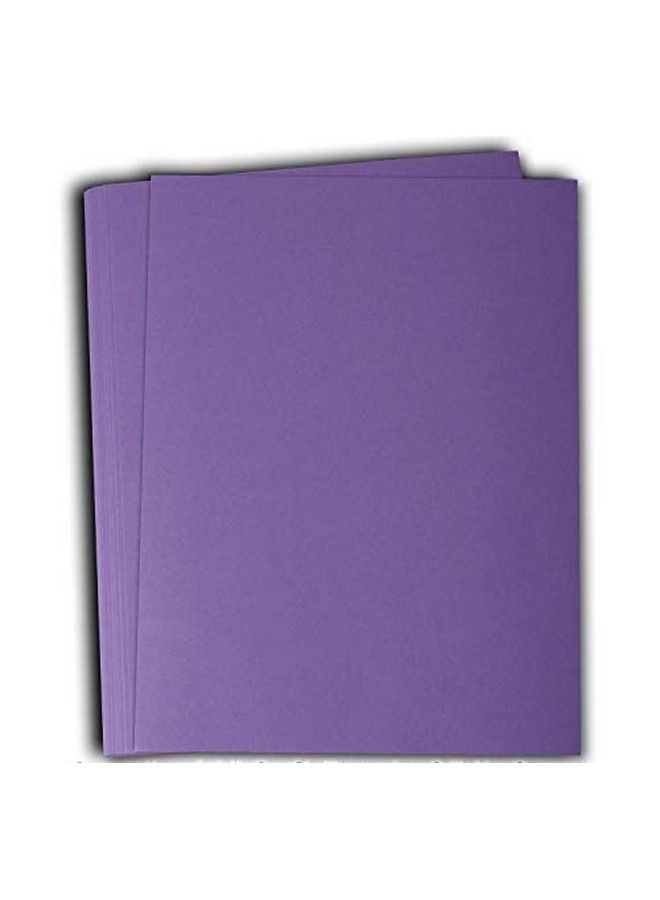 Hamilco Colored Cardstock Scrapbook Paper 8.5" X 11" Soft Purple Color Card Stock Paper 50 Pack - Image 1