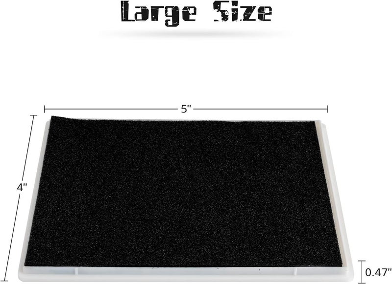 Pamkya Ink Pad, 5x4'' Washable Stamp Ink Pad for Kids, Black - Image 2