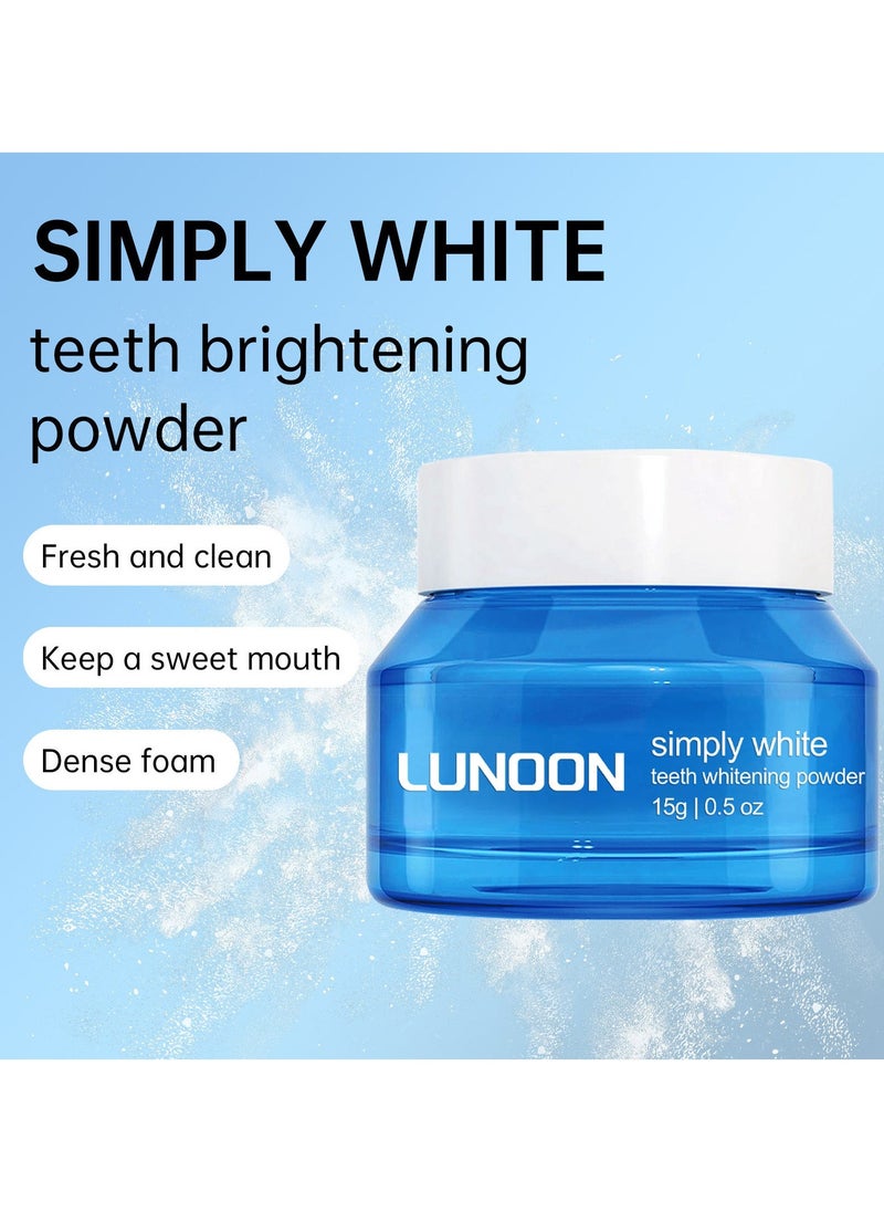LUNOON Teeth Whitening Powder, Deep Clean Teeth Polishing Powder, Tea Coffee, Natural Teeth Whitener, Remove Stain, Keep Mouth Fresh 15g - Image 4