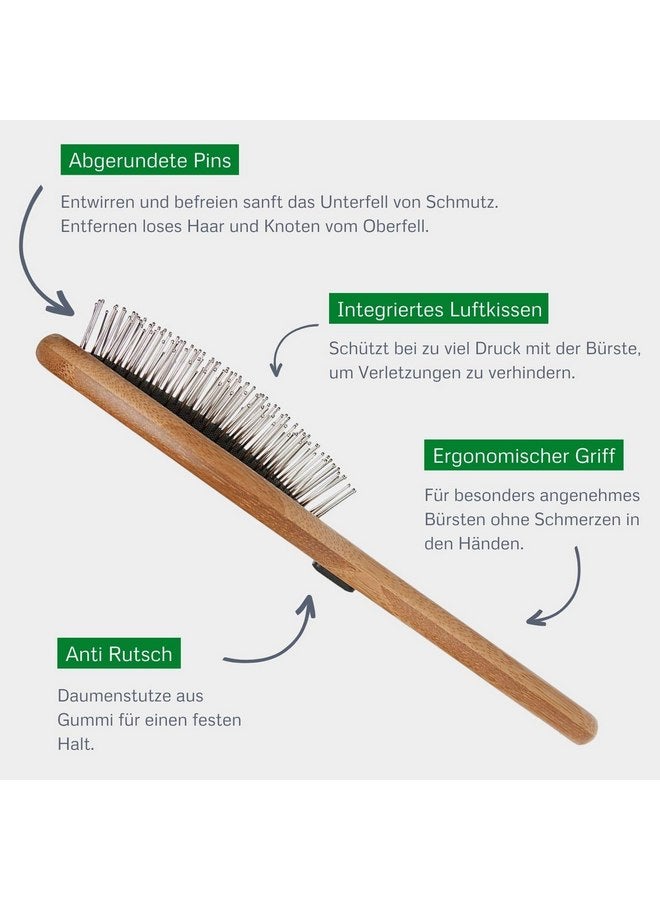 ألكوت فرشاة شعر بيضاوية من الخيزران مع دبابيس كبيرة - Image 3