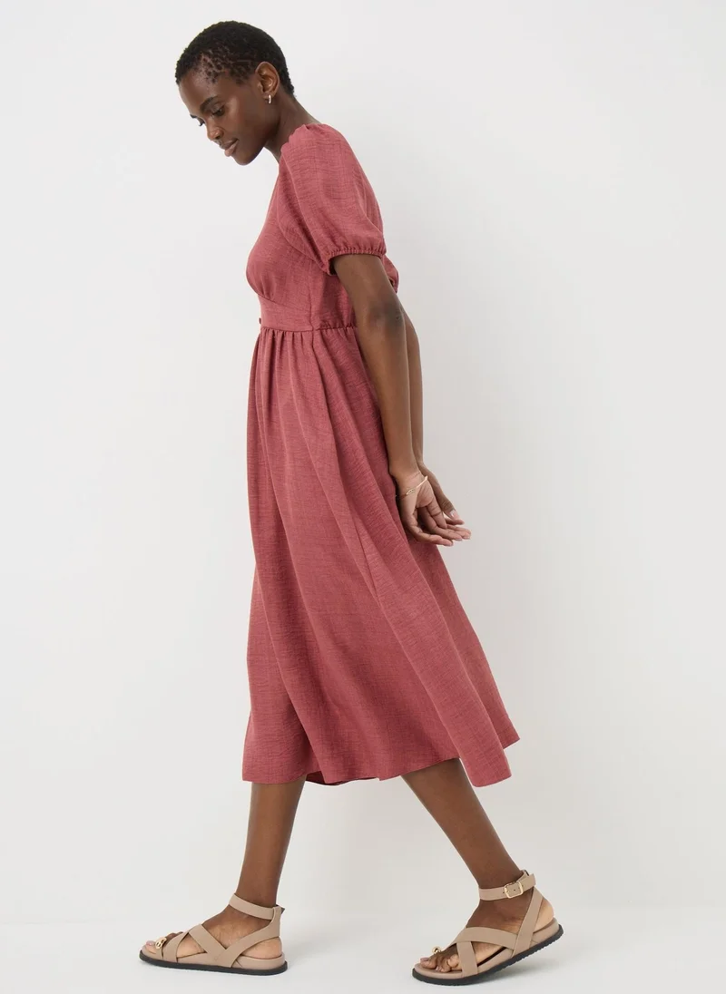 Matalan Raspberry Button Midi Tea Dress
