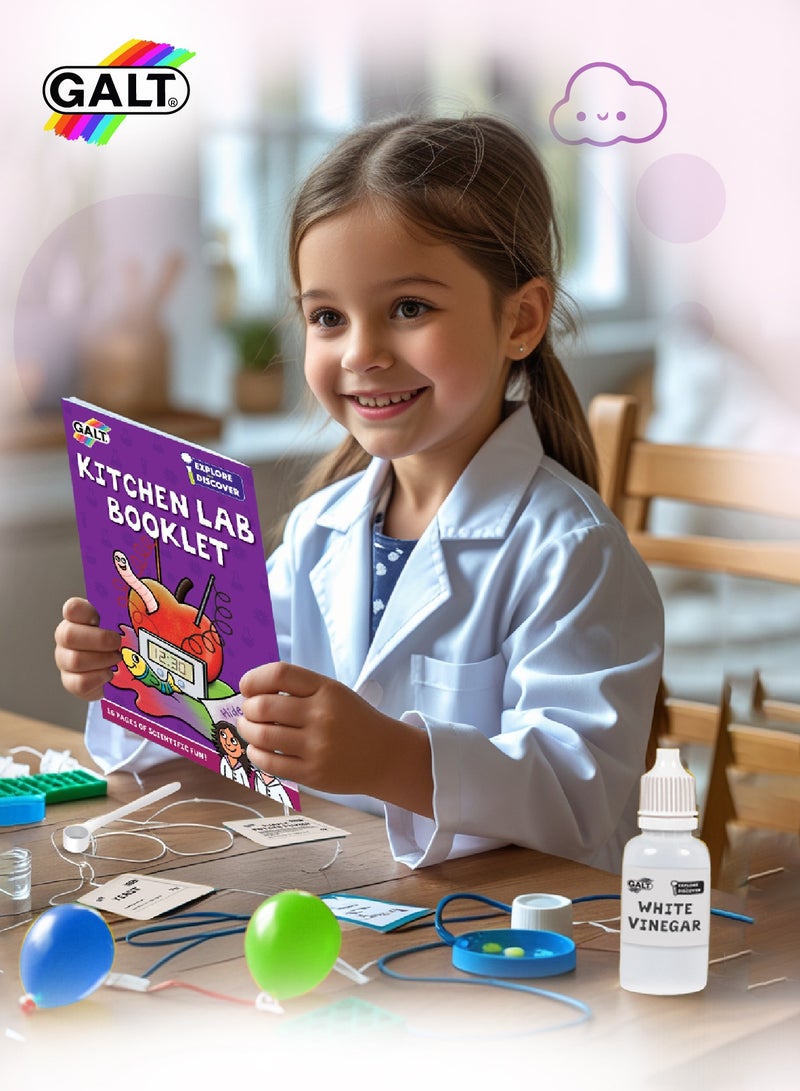 Galt Toys Kitchen Science Lab Kit for Kids | 6 Fun Experiments | STEM Learning Set | Age 5+ | Includes Apple Clock & Lab Book | Size: 15.1 x 3.5 x 26.5 cm - Image 2