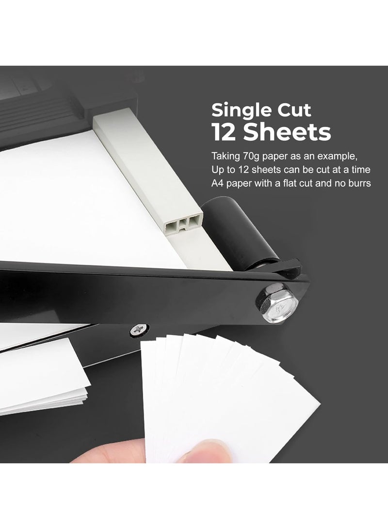 Flushrenic A4 Metal Base Paper Cutter, Paper Trimmer，Normal Paper Photo Cutting Heavy Duty for Home Schoo Office - Image 4