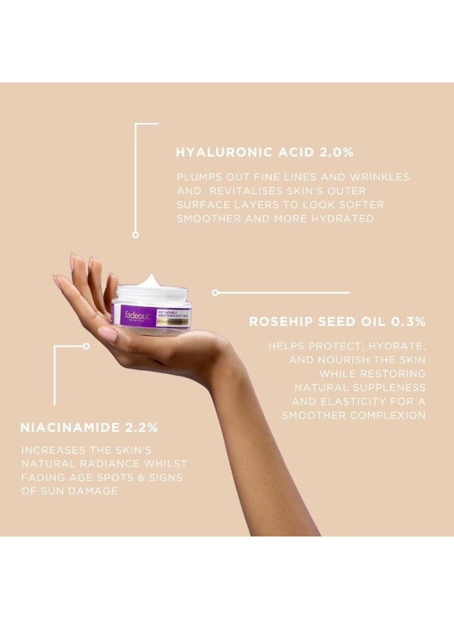 fadeout Fade Out Anti-Wrinkle Brightening Night Cream-Hyaluronic Acid & Niacinamide-Reduce Fine Lines Wrinkle-Bright Even Skin Tone For Radiant And Youthful Complexion-Hydrates Softens Skin-50Ml - Image 5