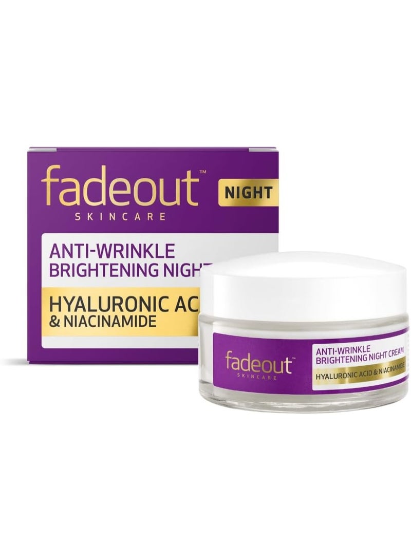 fadeout Fade Out Anti-Wrinkle Brightening Night Cream-Hyaluronic Acid & Niacinamide-Reduce Fine Lines Wrinkle-Bright Even Skin Tone For Radiant And Youthful Complexion-Hydrates Softens Skin-50Ml - Image 2