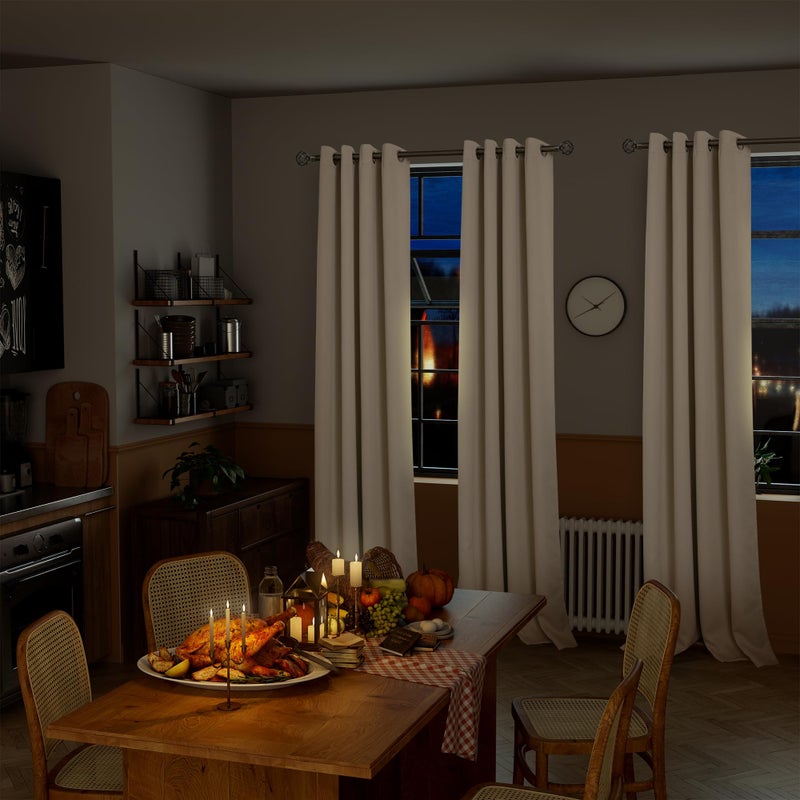BGment Room Darkening Curtains 84 Inches Long - Grommet Thermal Insulated Drapes Window Treatment Curtains for Bedroom, 2 Panels, 52 x 84 Inch, Beige - Image 2