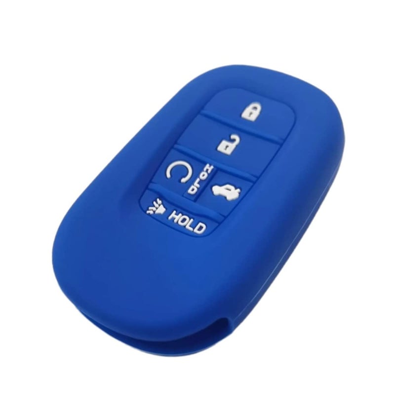 REPROTECTING Silicone Rubber Key Fob Cover Compatible with (5 Buttons) 2022-2025 Honda Accord Civic HR-V CR-V Pilot Sport SI EX EX-L Touring (Black Blue) - Image 5