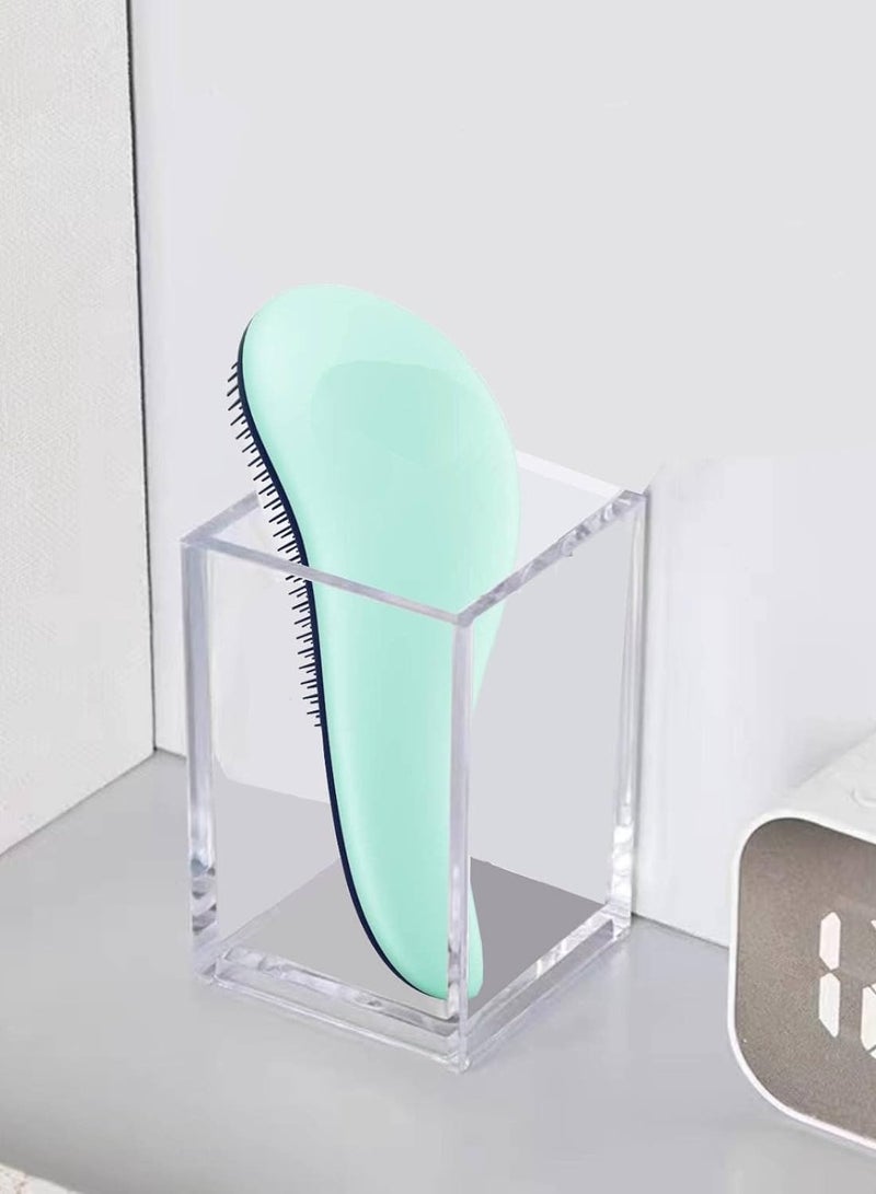TPGP Acrylic Brush Holder Organizer – Compact Storage Box for Women’s & Men’s Hair Brushes, Wet Brush Holder (2.56 × 2.56 × 3.94 inches) - Image 1