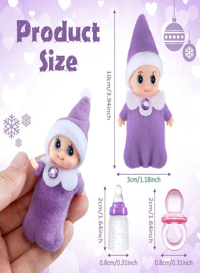 Aoriher 18 Pieces Tiny Elf Twins Set, Christmas Elves Milk Bottles Pacifiers Set, Mini Colorful Cute Plush Gifts for Christmas Xmas Holiday Decoration - Image 2