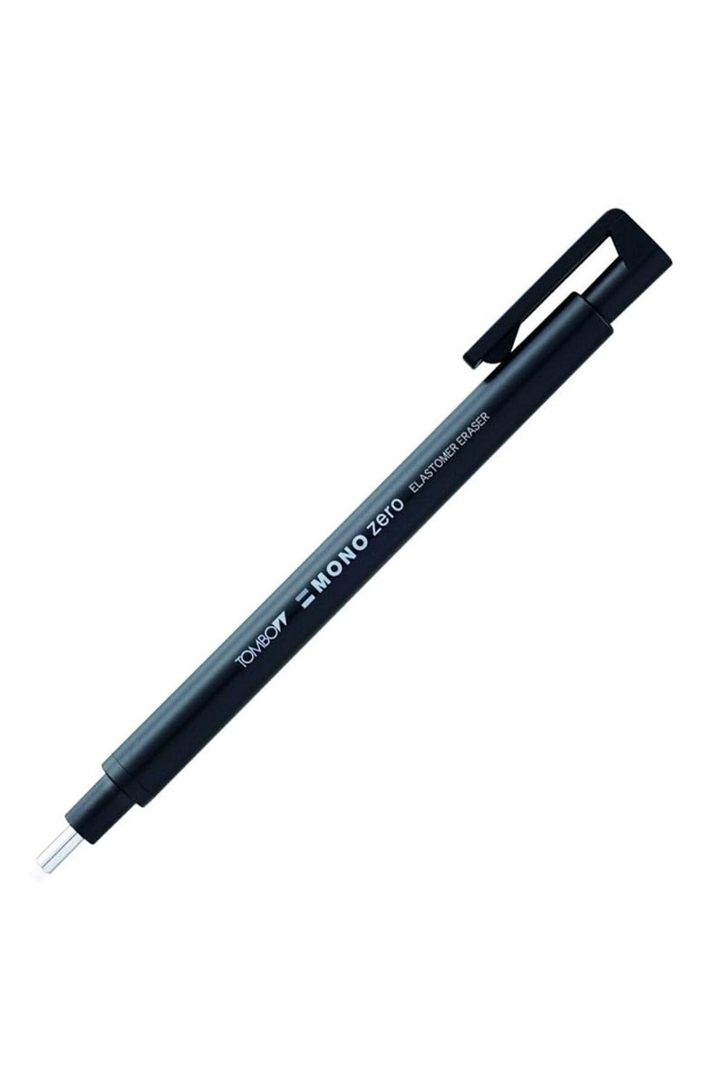 Tombow Holder Eraser, Mono Zero Round Sharpe Black (EH-KUR11) - Image 1