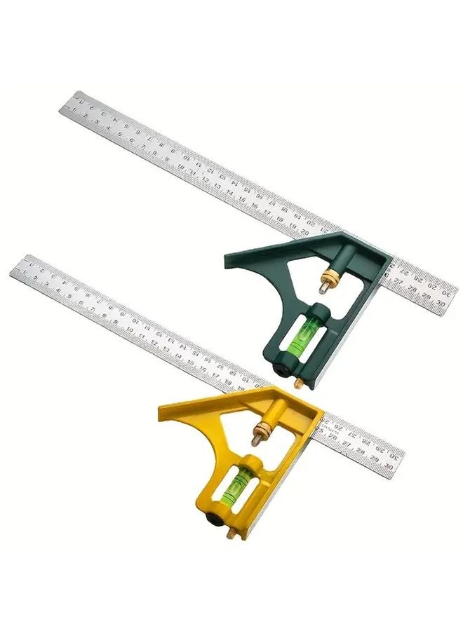 Black 600mm 3 In 1 Combination Square Set Multifunctional Stainless Steel Adjustable Angle - Image 5