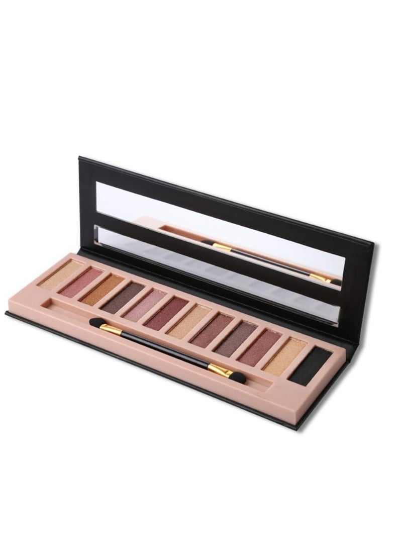 NAKEDS - 2 Pack 12 Colors Makeup Nude Colors Eyeshadow Palette Natural Nude Matte Shimmer Glitter Pigment Eye Shadow Pallete Set Waterproof Smokey Professional Beauty Makeup Kit (2 PCS) - Image 1