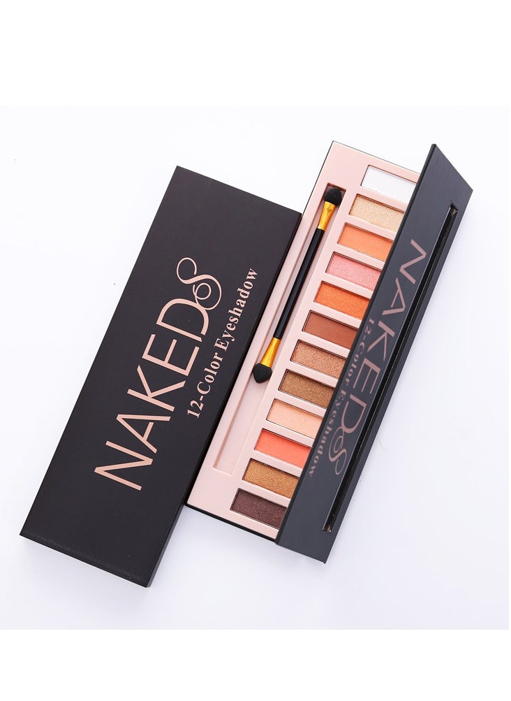 NAKEDS - 2 Pack 12 Colors Makeup Nude Colors Eyeshadow Palette Natural Nude Matte Shimmer Glitter Pigment Eye Shadow Pallete Set Waterproof Smokey Professional Beauty Makeup Kit (2 PCS) - Image 1