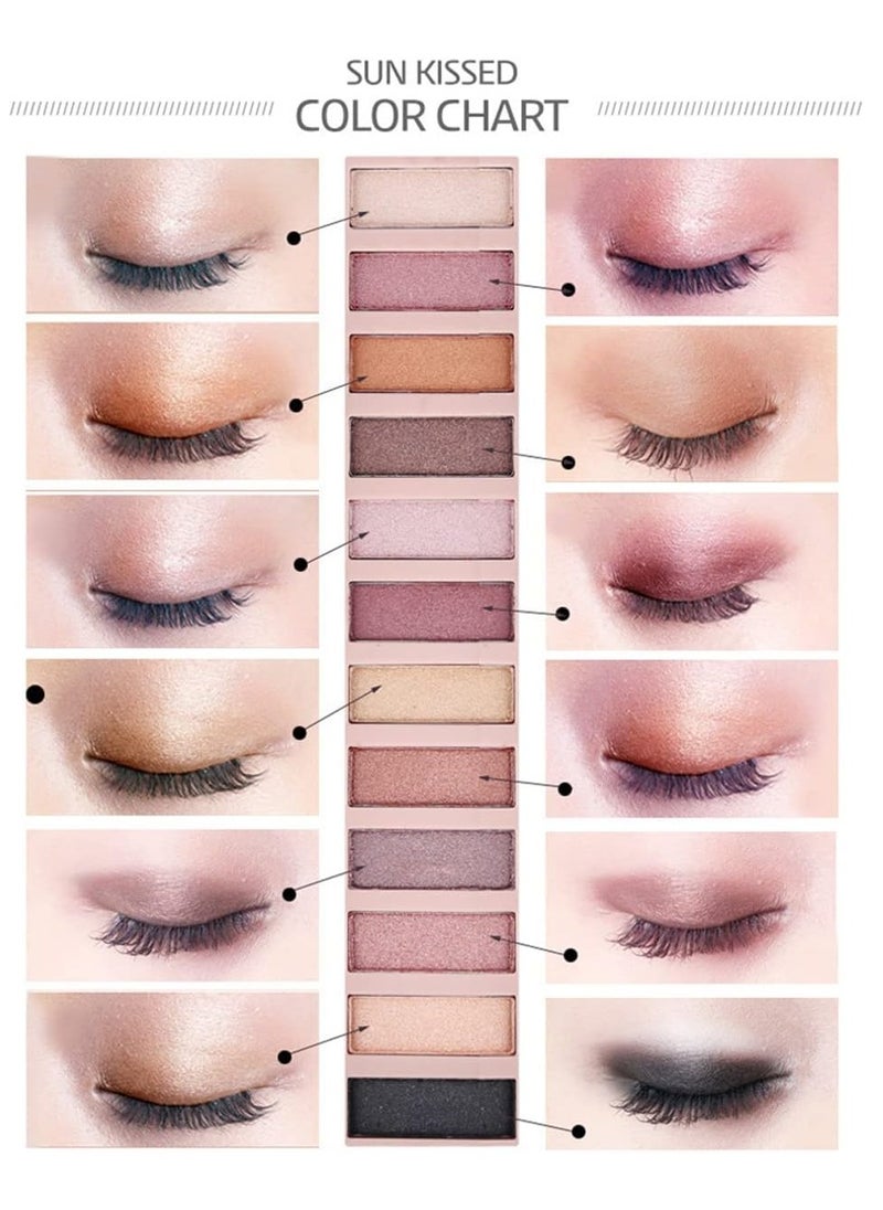 NAKEDS - 2 Pack 12 Colors Makeup Nude Colors Eyeshadow Palette Natural Nude Matte Shimmer Glitter Pigment Eye Shadow Pallete Set Waterproof Smokey Professional Beauty Makeup Kit (2 PCS) - Image 1