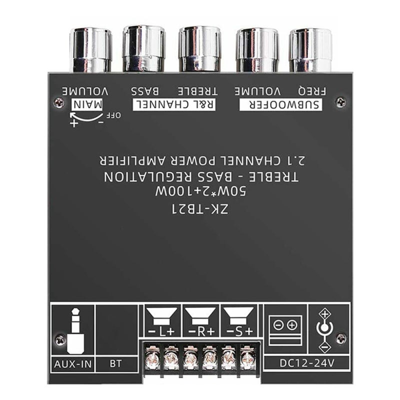 2.1 Channel BT Audio Amplifier Module AUX BT5.0 Audio Input Subwoofer Left and Right Channel Output Sound Power Amplifier Board - Image 4
