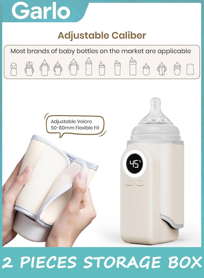جارلو زجاجة محمولة دافئة للسفر ، 4 في 1 التدفئة السريعة ودرجة الحرارة الدقيقة ، الشحن السريع لحليب الأم / صيغة الحليب الدافئة ، مناسبة للسيارة والطائرة وعند الذهاب زجاجة الطفل الدافئة - Image 2