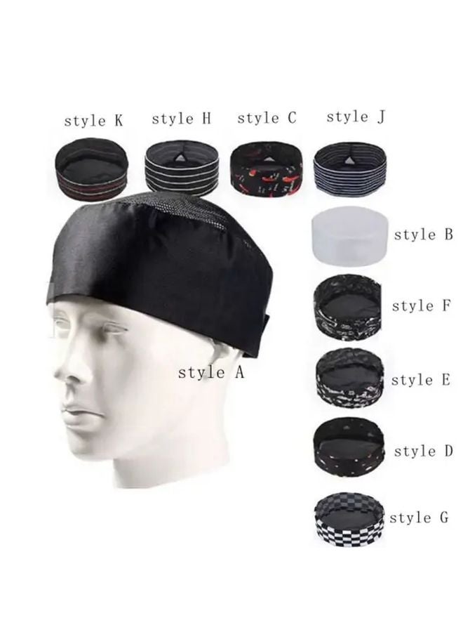 Style K Japanese Chef Hat With Breathable Mesh Top Adjustable Strap For Men And Women - Image 3