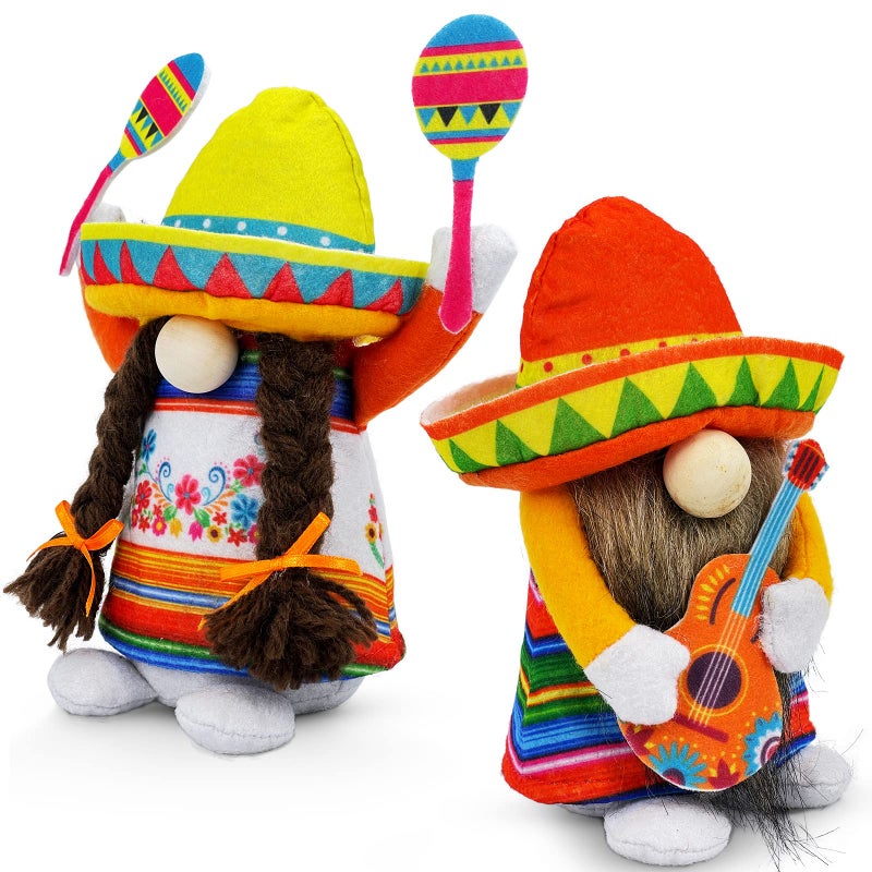 Cinco de Mayo Decorations Cinco de Mayo Plush Gnomes for Home Mexican Theme Party Decorations Supplies Taco Tuesday Fiesta Ornaments Doll Table Centerpieces Decor Carnival Festivals Figurine