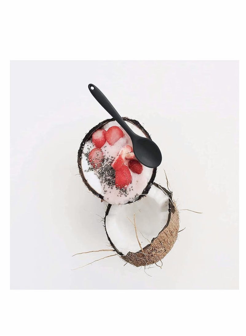 2 Pcs Silicone Spoons, for Cooking Heat Resistant, Hygienic Design Utensi Mixing Spoons Kitchen Baking Stirring Tools Stirring, and Serving - Image 4