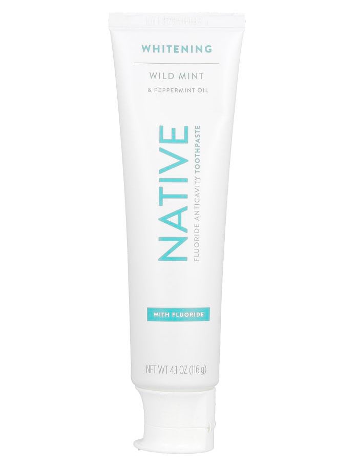 native Whitening Toothpaste With Fluoride Wild Mint & Peppermint Oil 4.1 oz (116 g) 