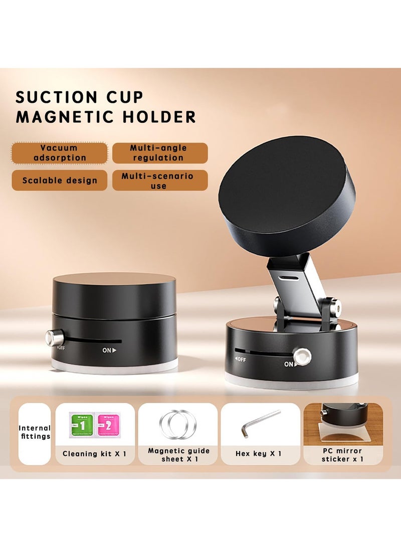 اترجسز الفراغ امتصاص مغناطيسي حامل الهاتف السيارة ، حامل الهاتف القابل للطي القابل للسحب ، يستخدم للسفر ، السيارات ، الدراسة ، غرفة النوم ، المكتب ، حامل الهاتف المحمول الصغير - Image 2