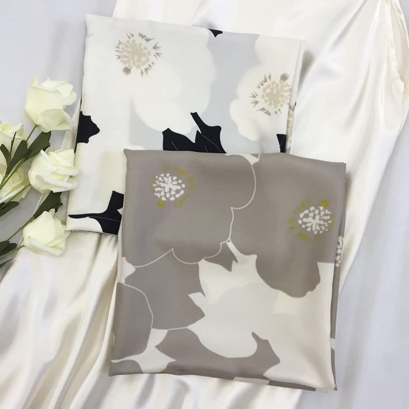 Julunar Silk Like Head Scarf for Women - Satin Large Hair Scarves - 35" Square Silk Hair Wrap for Sleeping with Gift Packed - Image 5