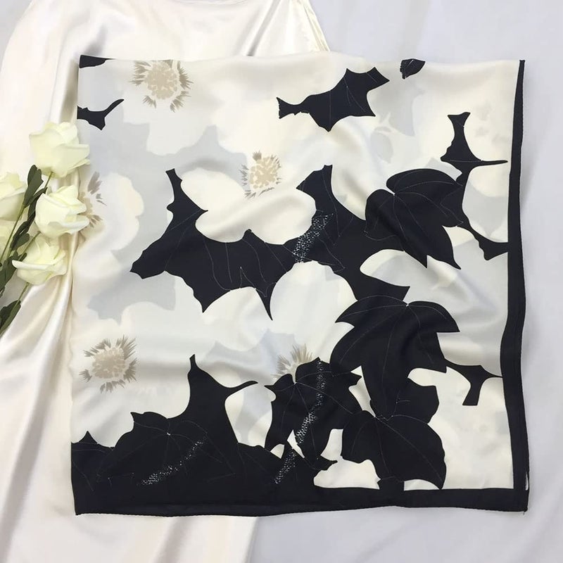 Julunar Silk Like Head Scarf for Women - Satin Large Hair Scarves - 35" Square Silk Hair Wrap for Sleeping with Gift Packed - Image 2