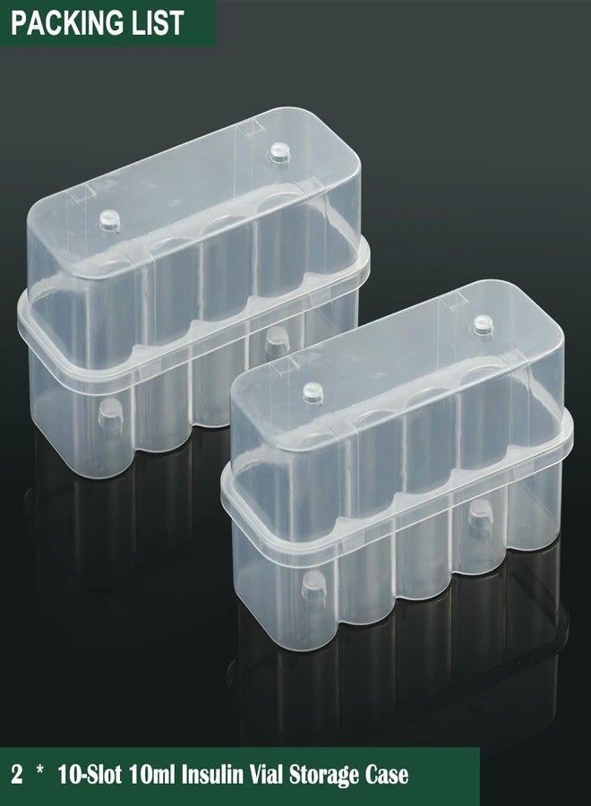BCDHAMATE Insulin Vial Organizer for Fridge – 2-Pack Holds 20 x 10ml Vials, Diabetic Care Storage, Compatible with Novolog & Humalog - Image 4
