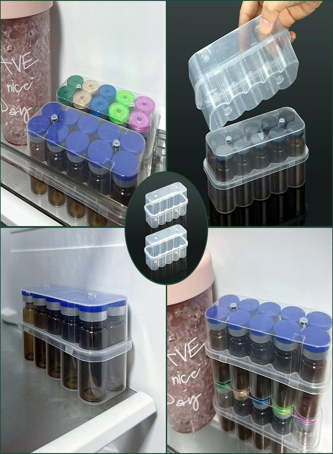 BCDHAMATE Insulin Vial Organizer for Fridge – 2-Pack Holds 20 x 10ml Vials, Diabetic Care Storage, Compatible with Novolog & Humalog - Image 2