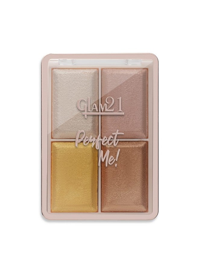 Glam 21 Glam21 Perfect Me! Highlighter Palette Blusher Weightless Long Lasting Illuminating Glow Face Kit 13.2Gm (Shade03) - Image 1