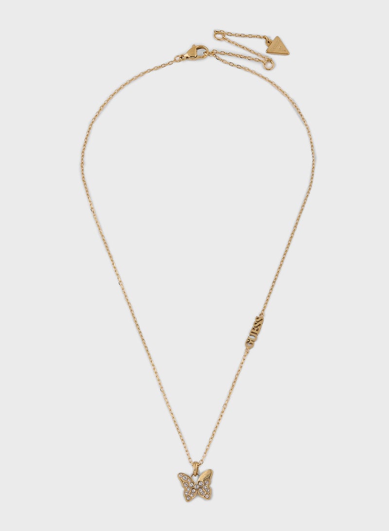 GUESS Pave Butterfly Necklace - Image 1