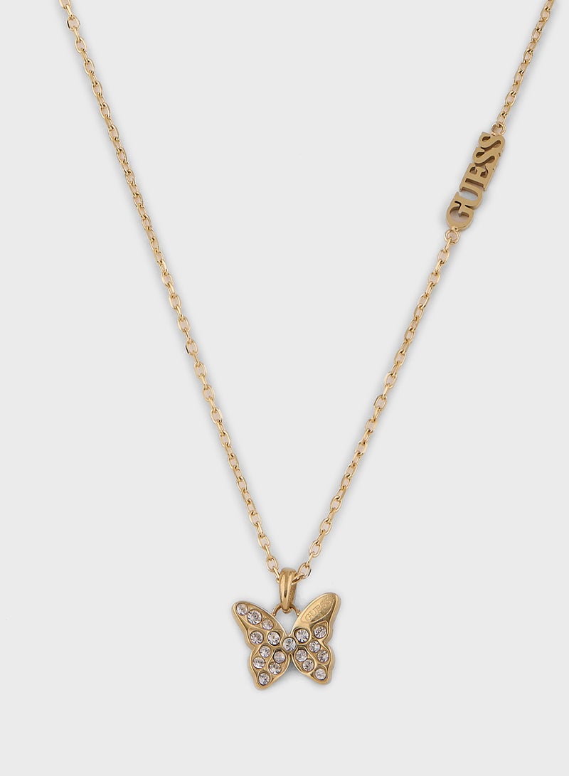 GUESS Pave Butterfly Necklace - Image 2