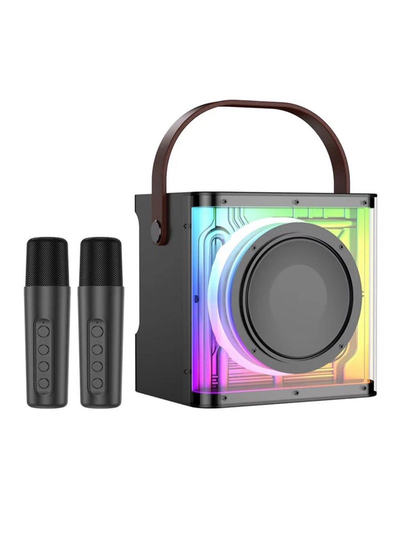 MOXOM A99 Karaoke Machine Portable Speaker System with 2 Wireless Microphone  - Image 1